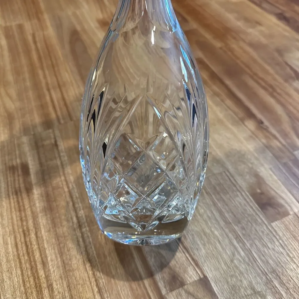 Vintage Gorham Cherrywood Crystal Decanter and Stopper 15 inches Tall